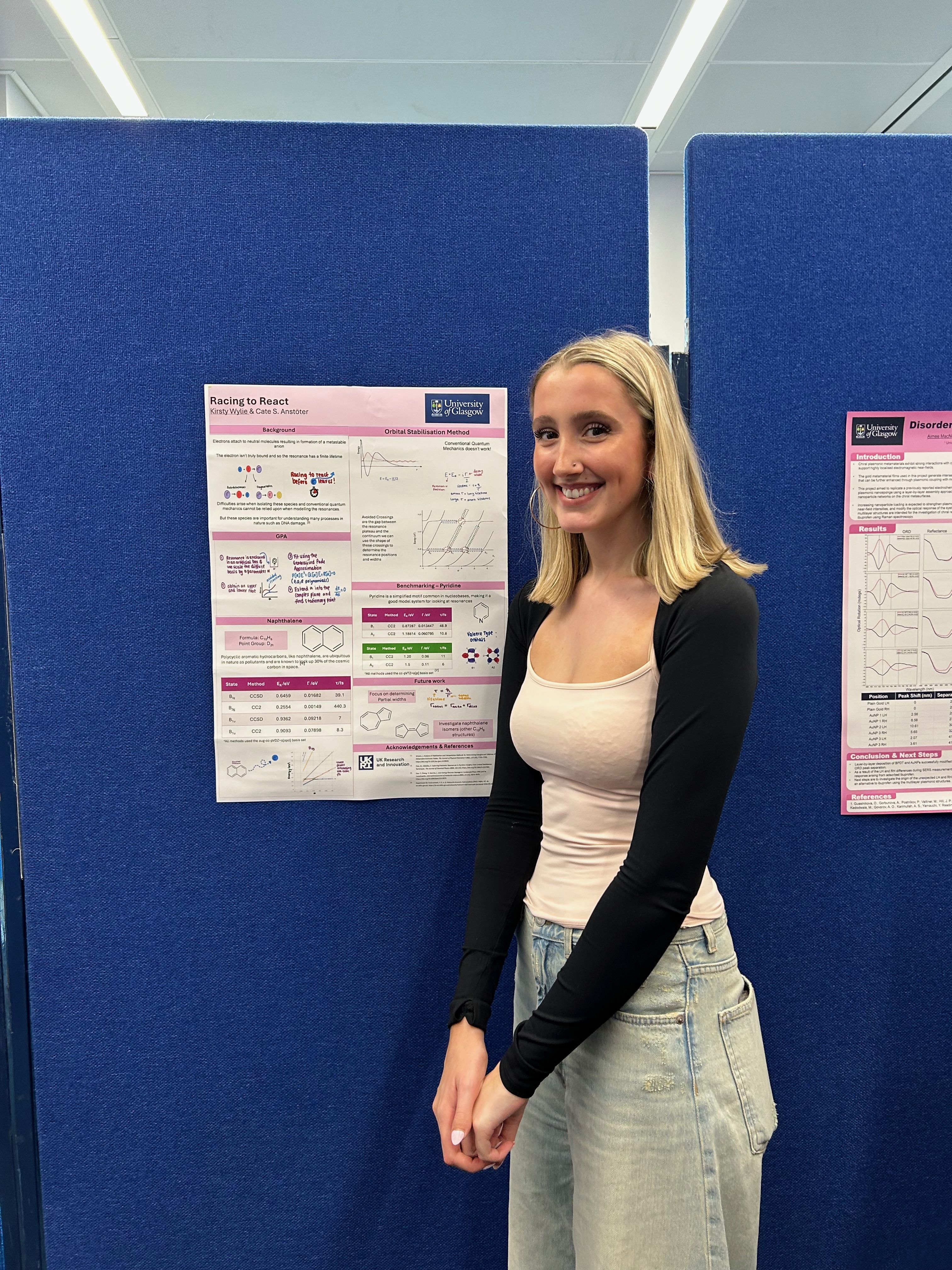 Kirsty presenting her EPSRC vacation internship poster